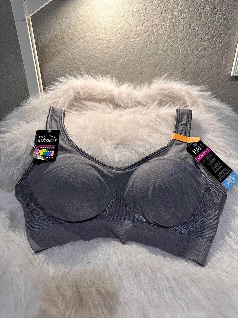 Bali Gray Wireless Seamless Comfort‎ Bra